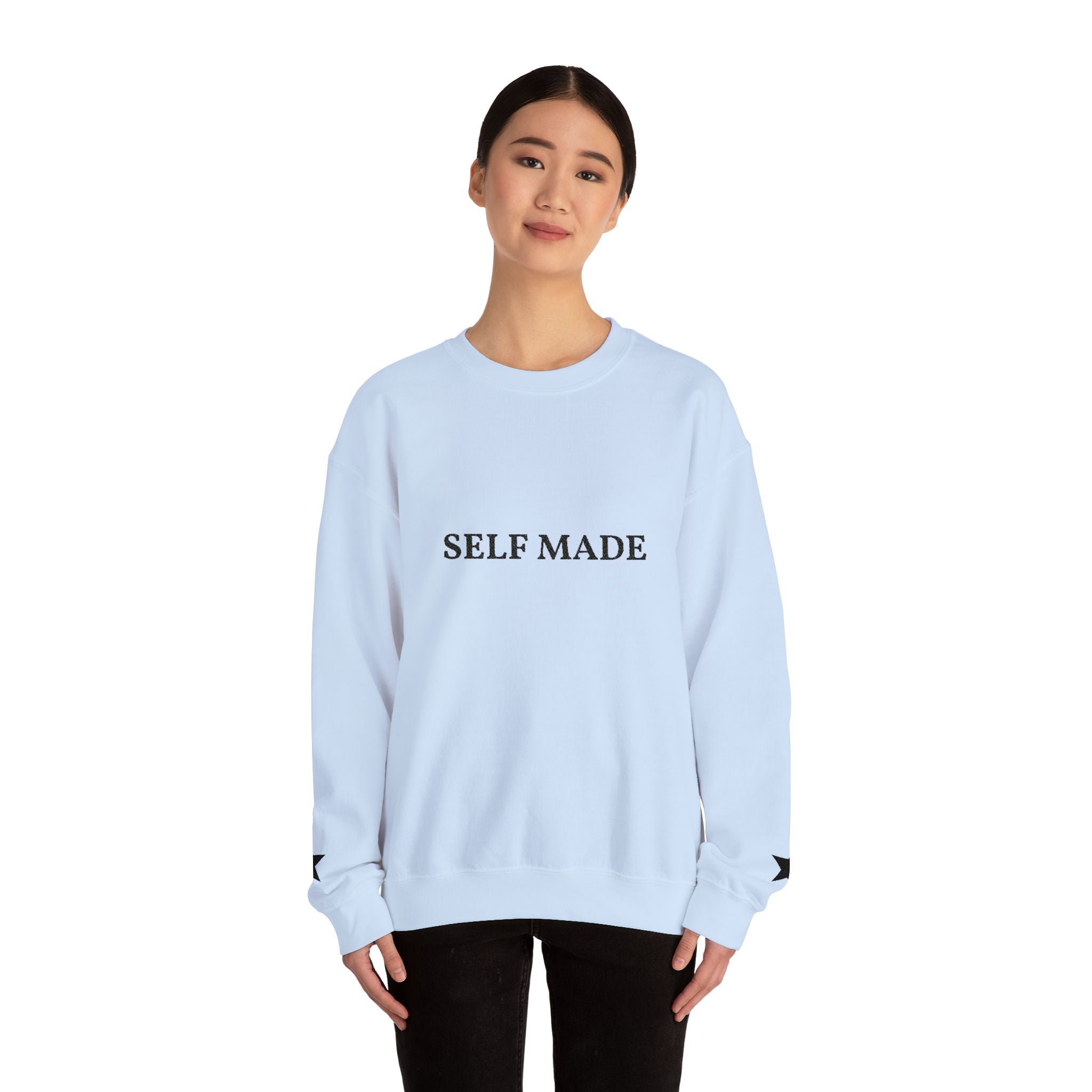 Self Made Crewneck Sweatshirt — Minimal Motivational Pullover