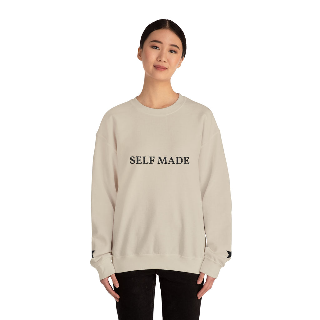Self Made Crewneck Sweatshirt — Minimal Motivational Pullover