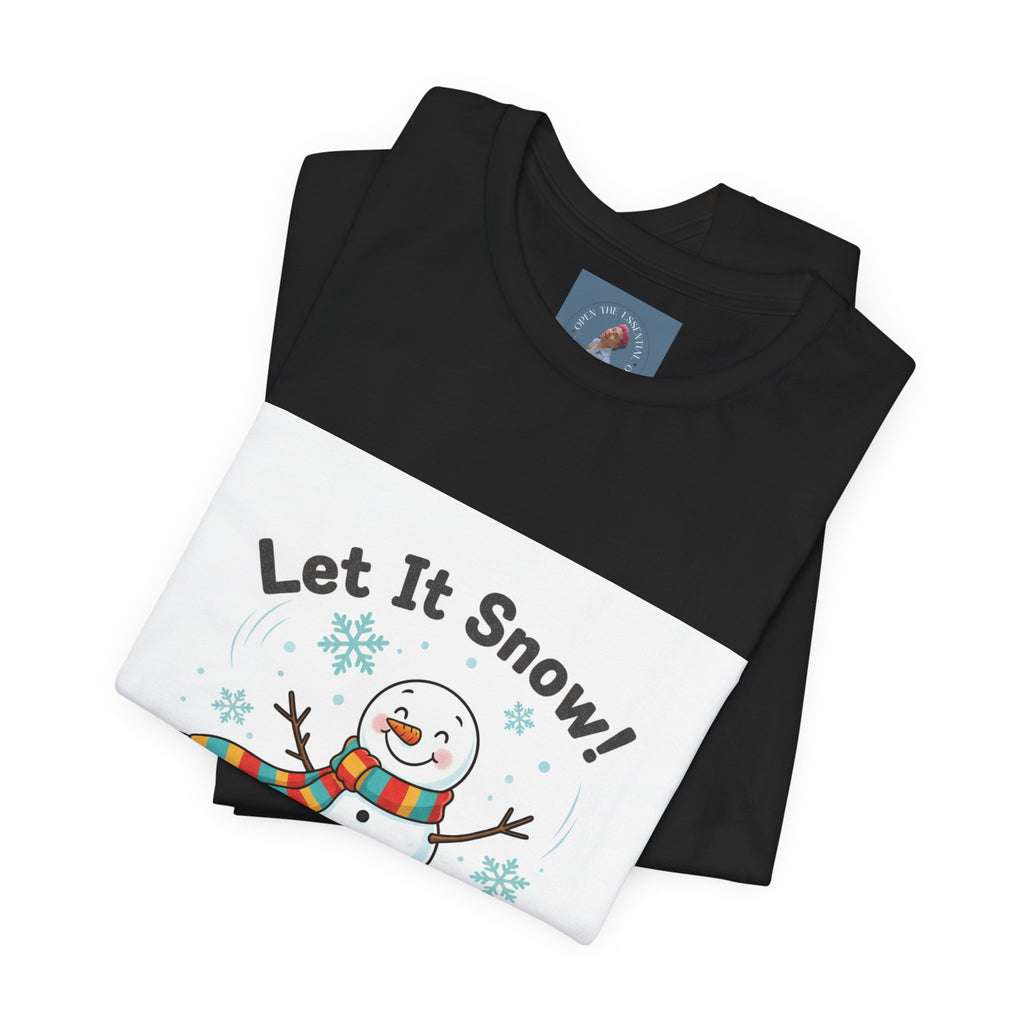Let It Snow Snowman Tee | snow day, cozy winter shirt