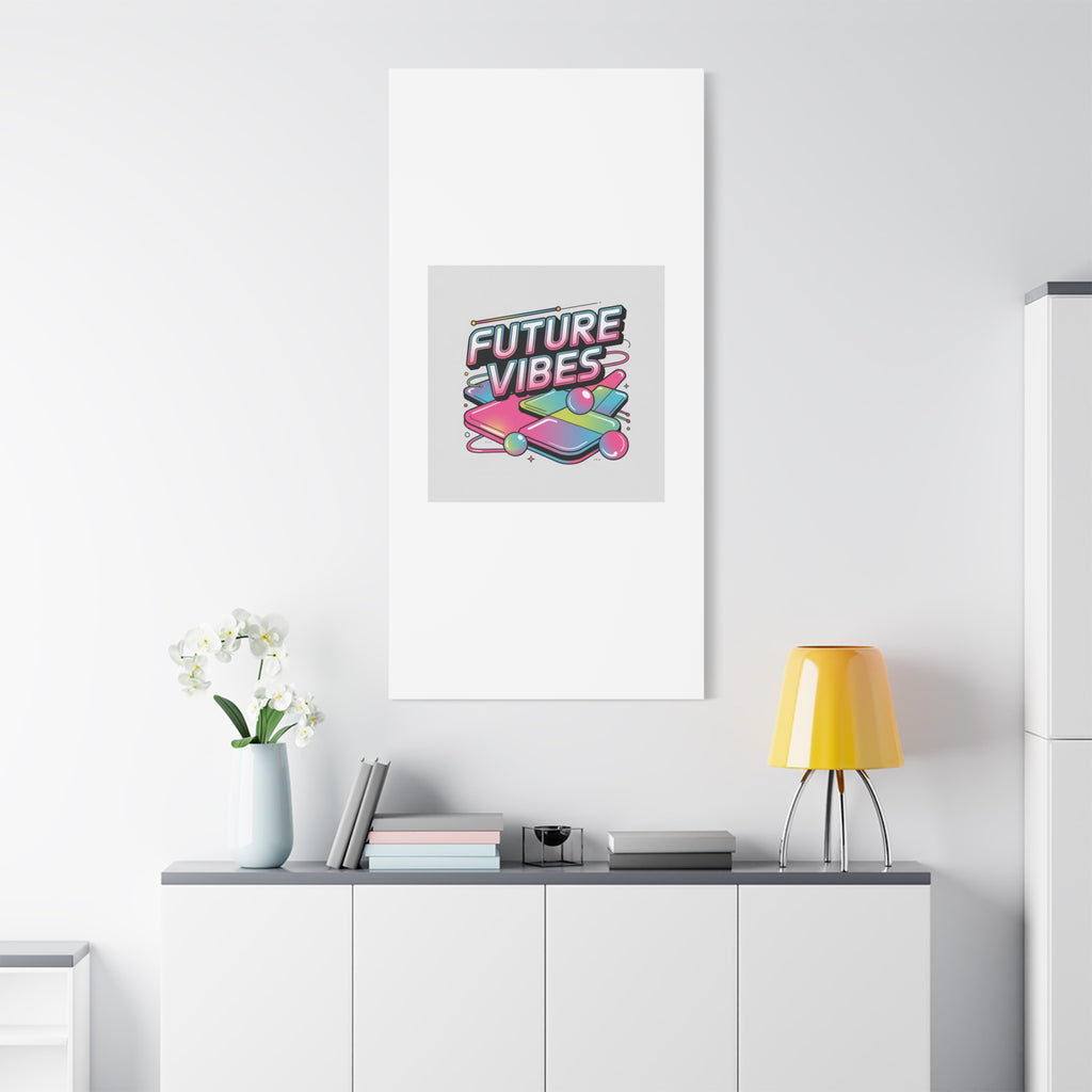 Future Vibes Canvas | Y2K Cyber Holo, Retro Tech Print