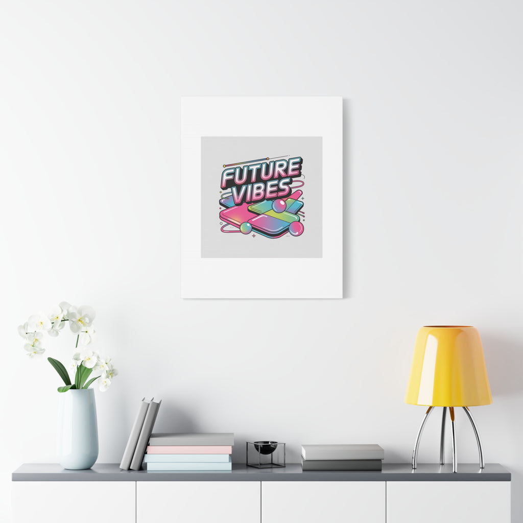 Future Vibes Canvas | Y2K Cyber Holo, Retro Tech Print