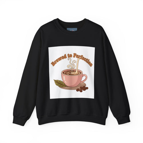 Brewed to Perfection Sweatshirt | coffee aesthetic, latte art design