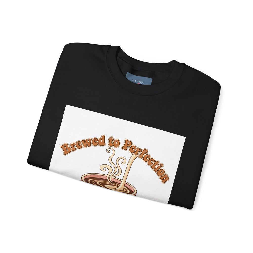 Brewed to Perfection Sweatshirt | coffee aesthetic, latte art design