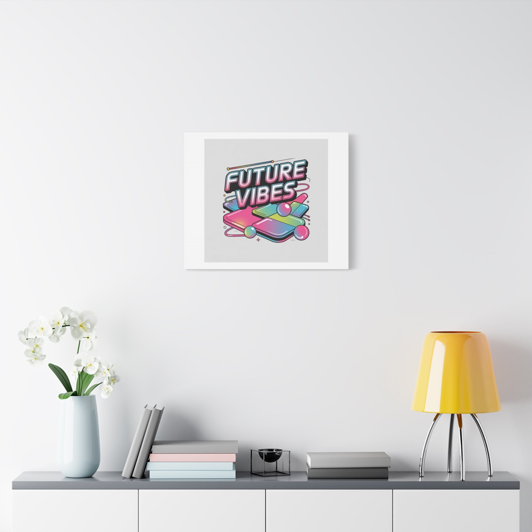 Future Vibes Canvas | Y2K Cyber Holo, Retro Tech Print