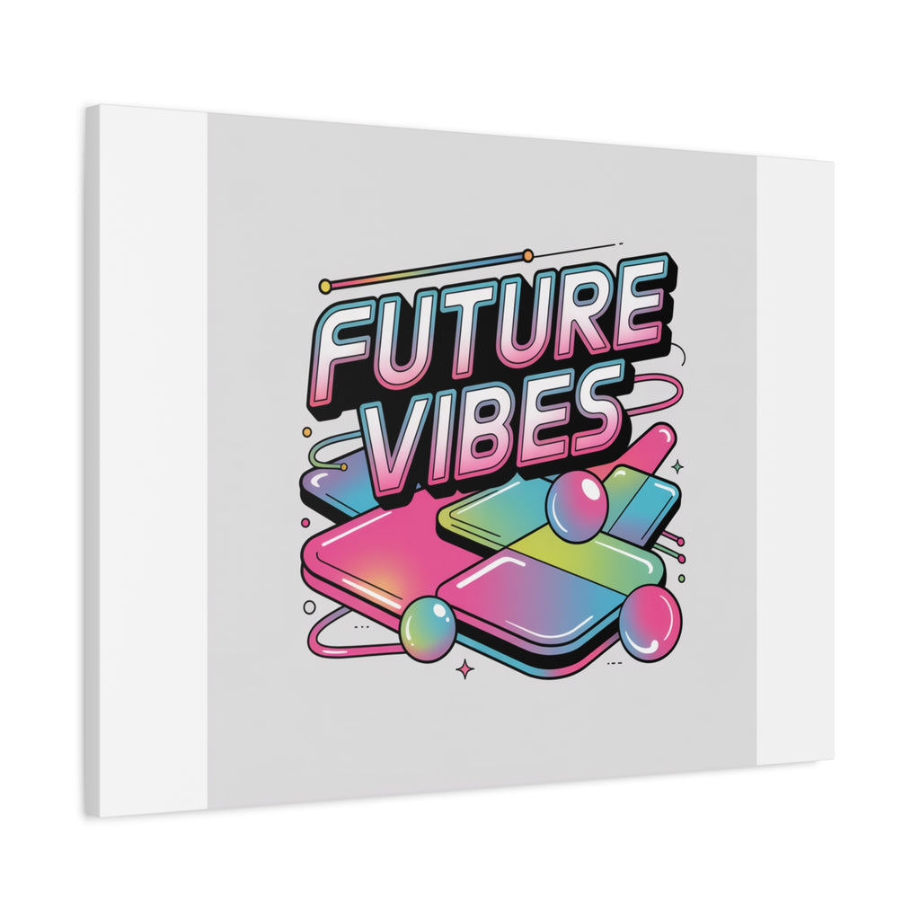 Future Vibes Canvas | Y2K Cyber Holo, Retro Tech Print