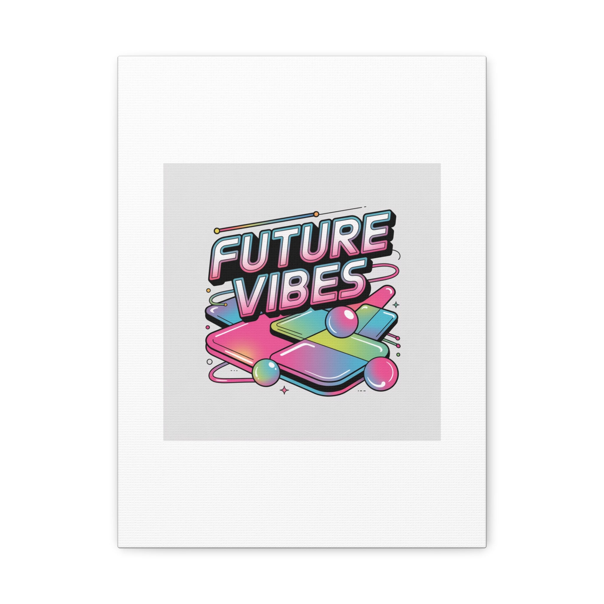 Future Vibes Canvas | Y2K Cyber Holo, Retro Tech Print