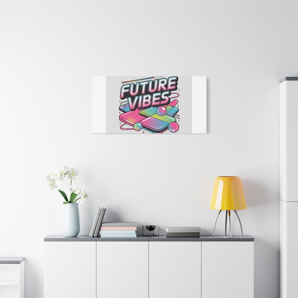 Future Vibes Canvas | Y2K Cyber Holo, Retro Tech Print