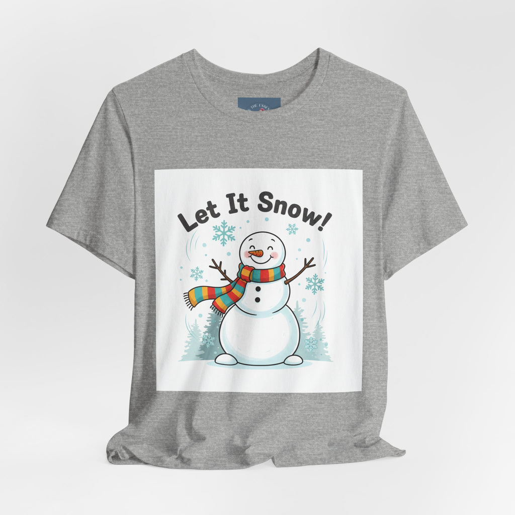 Let It Snow Snowman Tee | snow day, cozy winter shirt