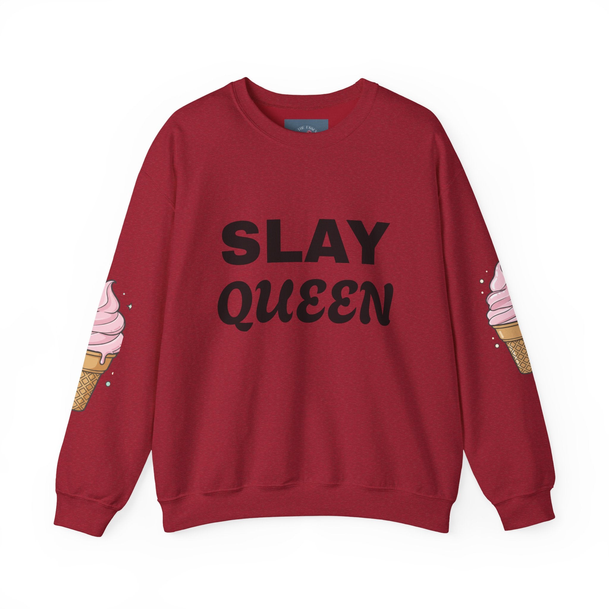 Slay Queen ICE CREAM CONE Crewneck Sweatshirt — 'Gen Z' Back Shine