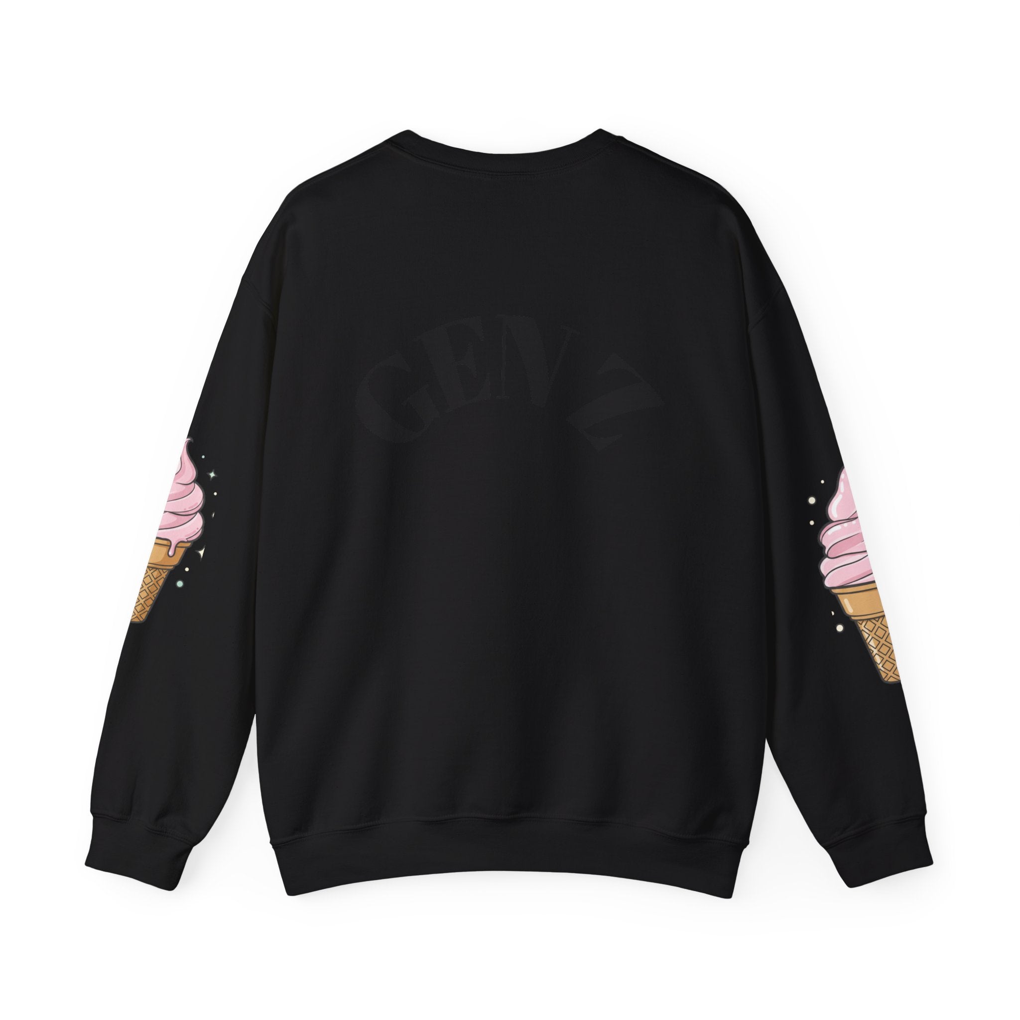 Slay Queen ICE CREAM CONE Crewneck Sweatshirt — 'Gen Z' Back Shine