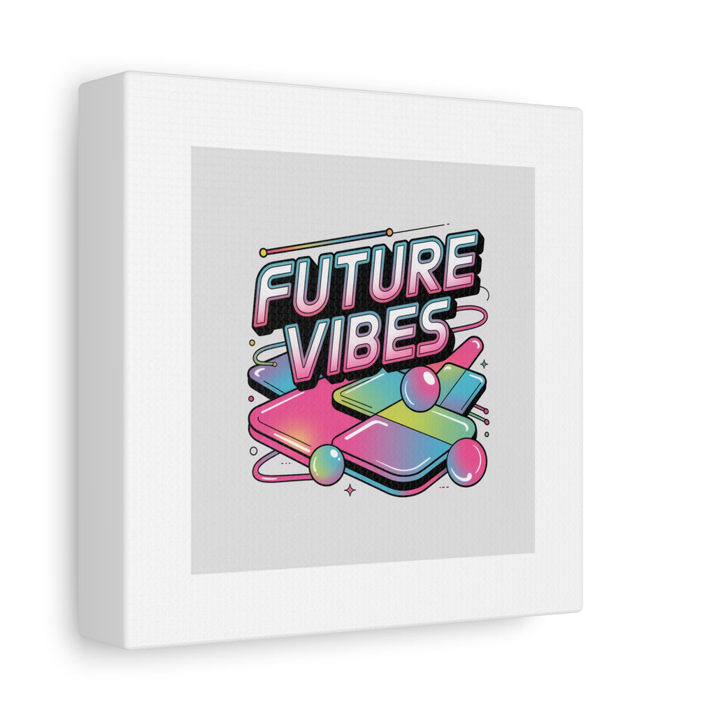 Future Vibes Canvas | Y2K Cyber Holo, Retro Tech Print