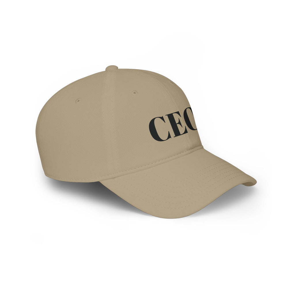 CEO Baseball Cap — Low Profile Red Hat with Bold 'CEO'