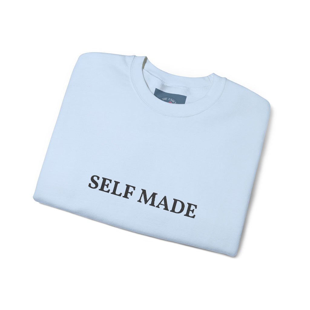 Self Made Crewneck Sweatshirt — Minimal Motivational Pullover