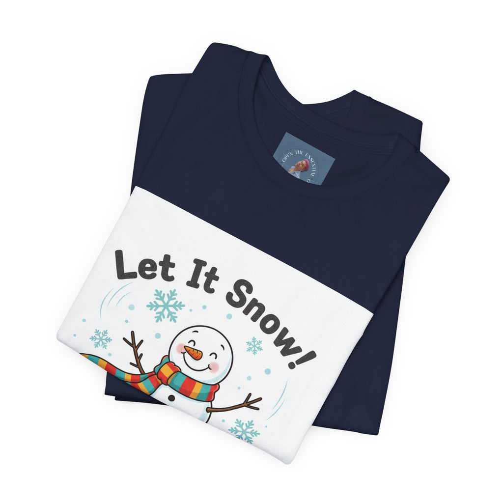 Let It Snow Snowman Tee | snow day, cozy winter shirt