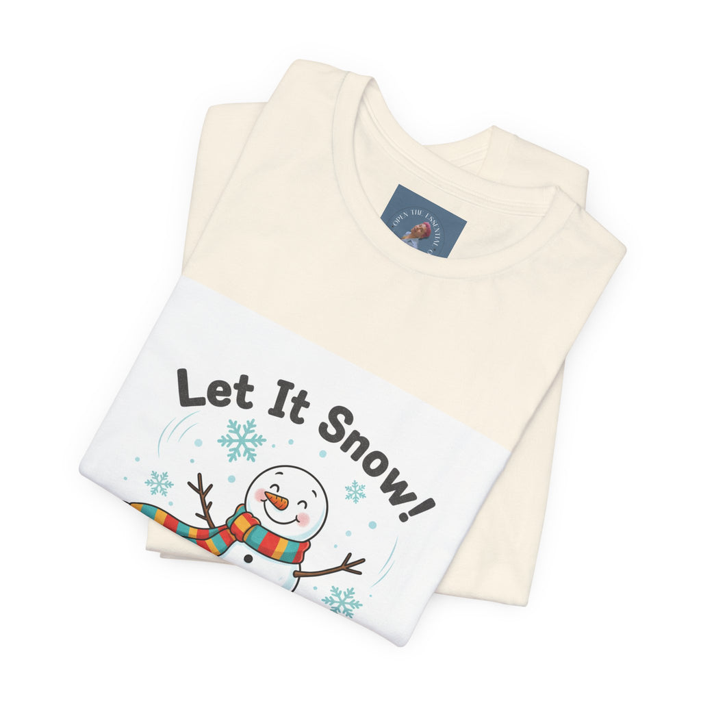 Let It Snow Snowman Tee | snow day, cozy winter shirt