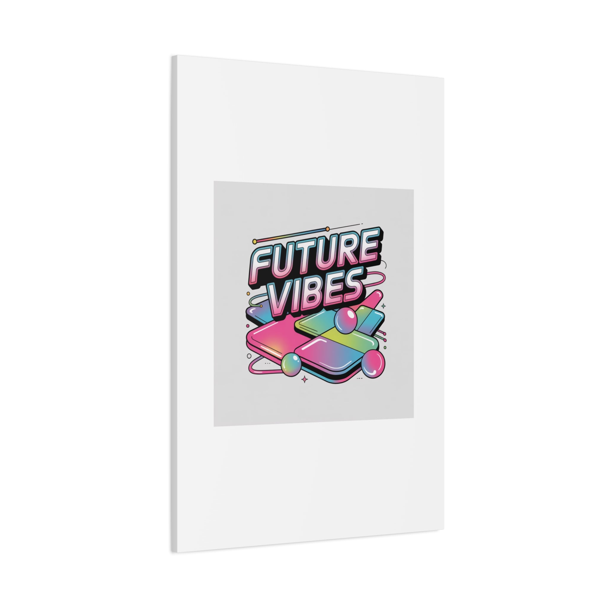 Future Vibes Canvas | Y2K Cyber Holo, Retro Tech Print