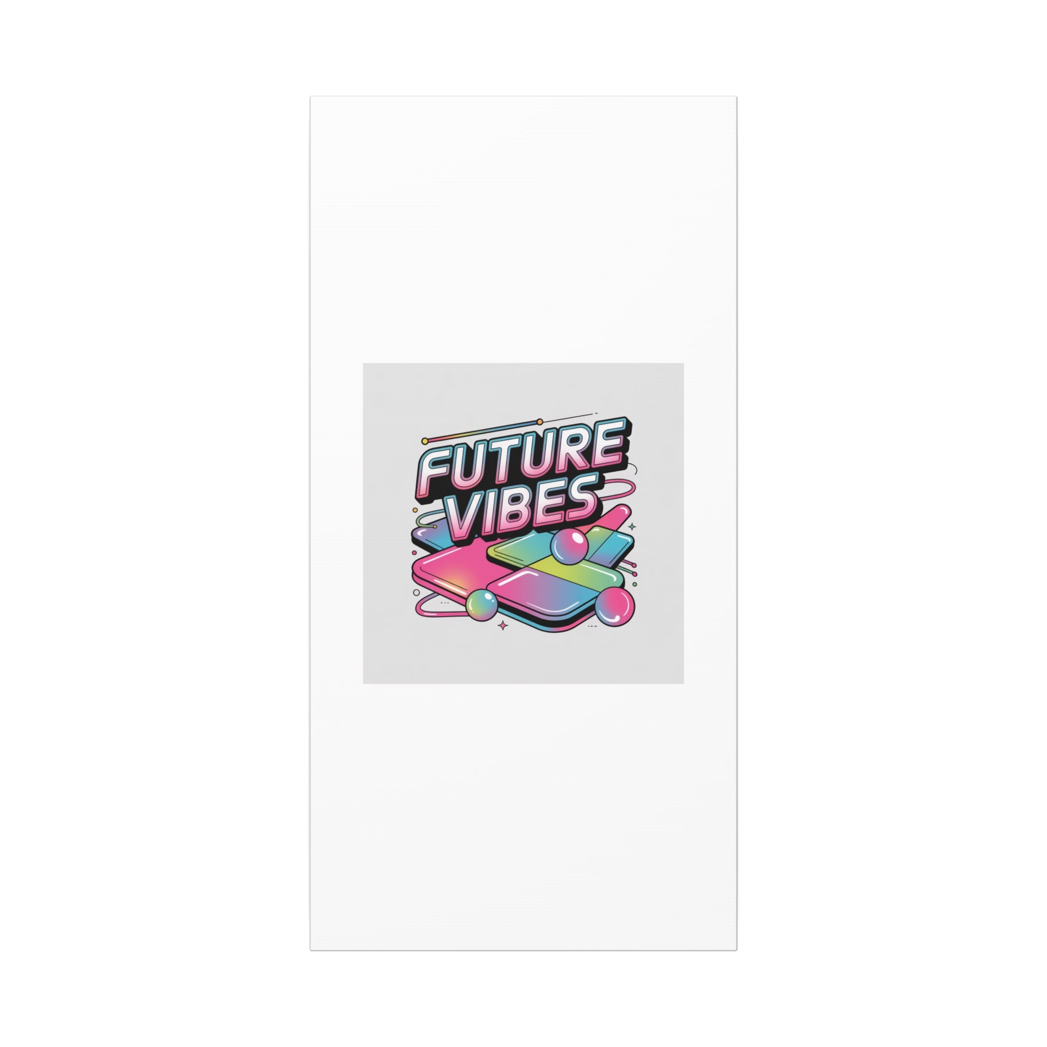 Future Vibes Canvas | Y2K Cyber Holo, Retro Tech Print