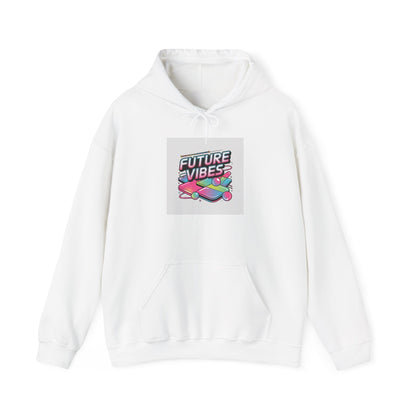 Future Vibes chrome logo Hoodie | Y2K cyber holo aesthetic, retro tech print