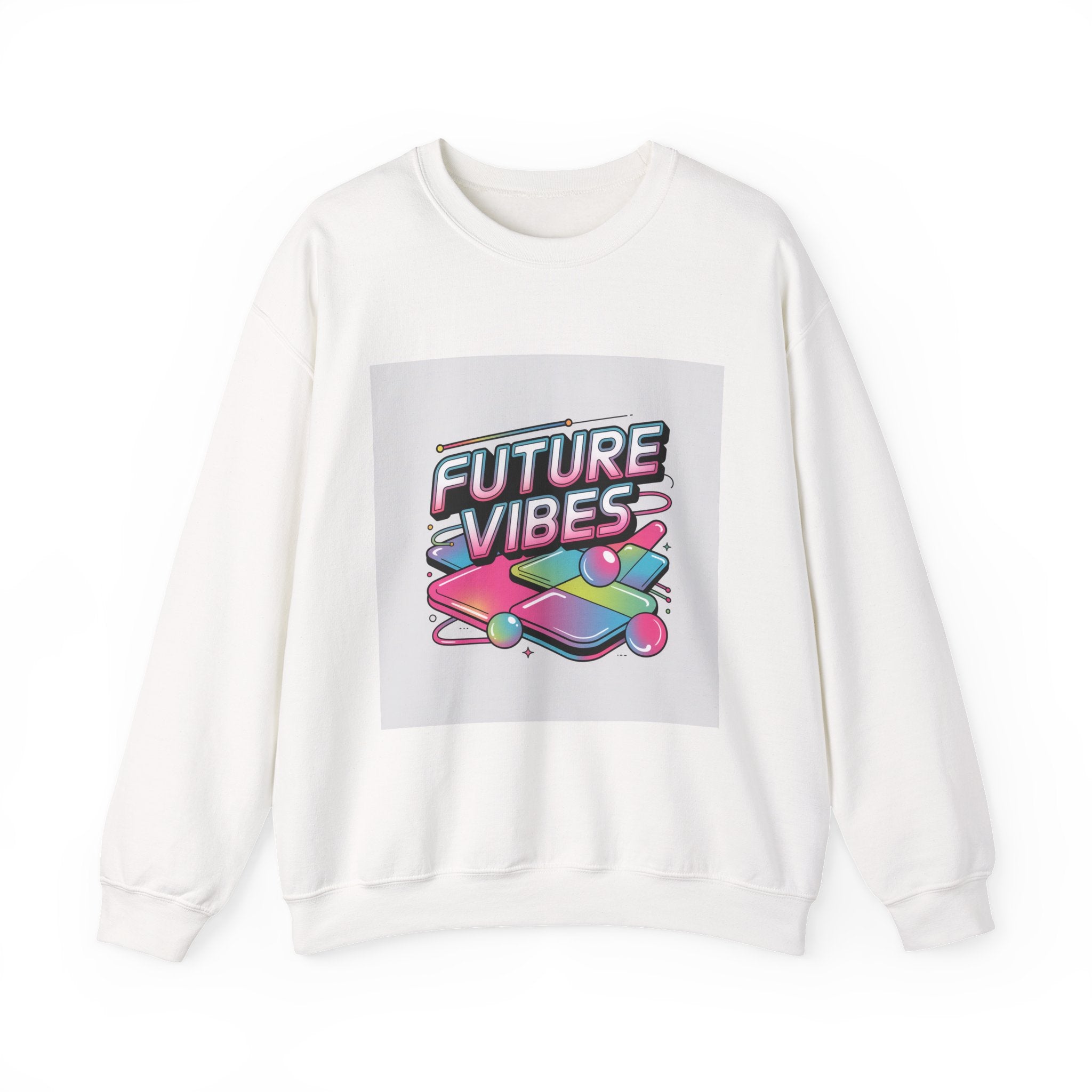 Future Vibes Crewneck Sweatshirt | Y2K Cyber Holo Retro Tech