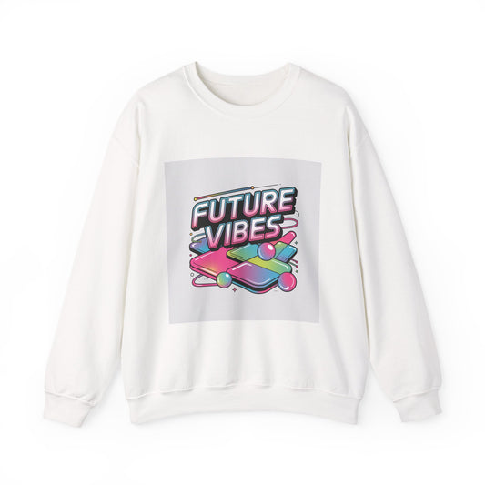 Future Vibes Crewneck Sweatshirt | Y2K Cyber Holo Retro Tech