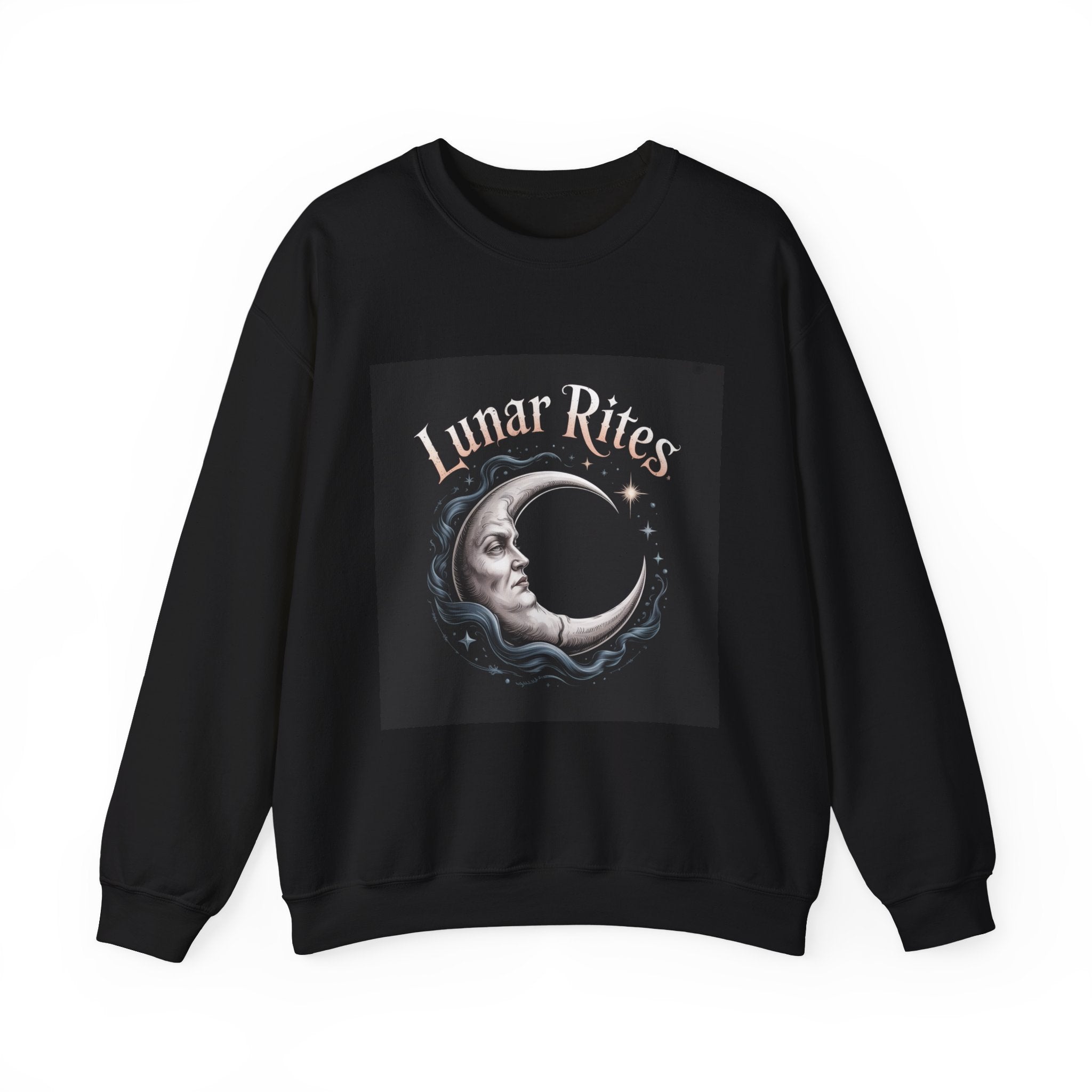Lunar Rites Crewneck Sweatshirt | Witchy Christmas, Winter Solstice Art