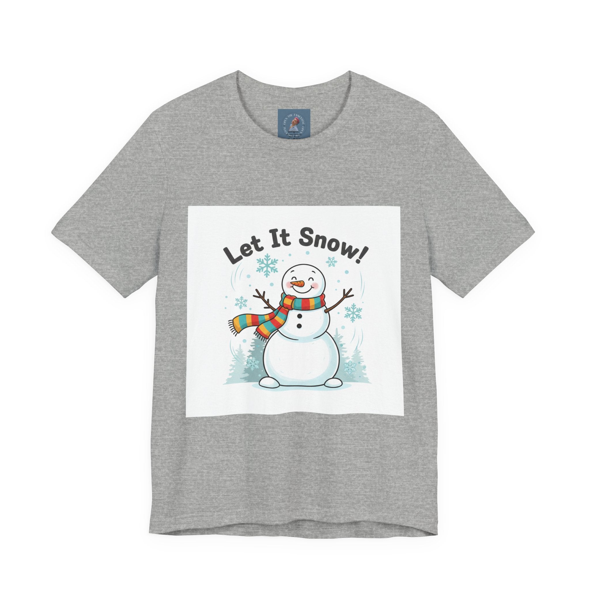 Let It Snow Snowman Tee | snow day, cozy winter shirt