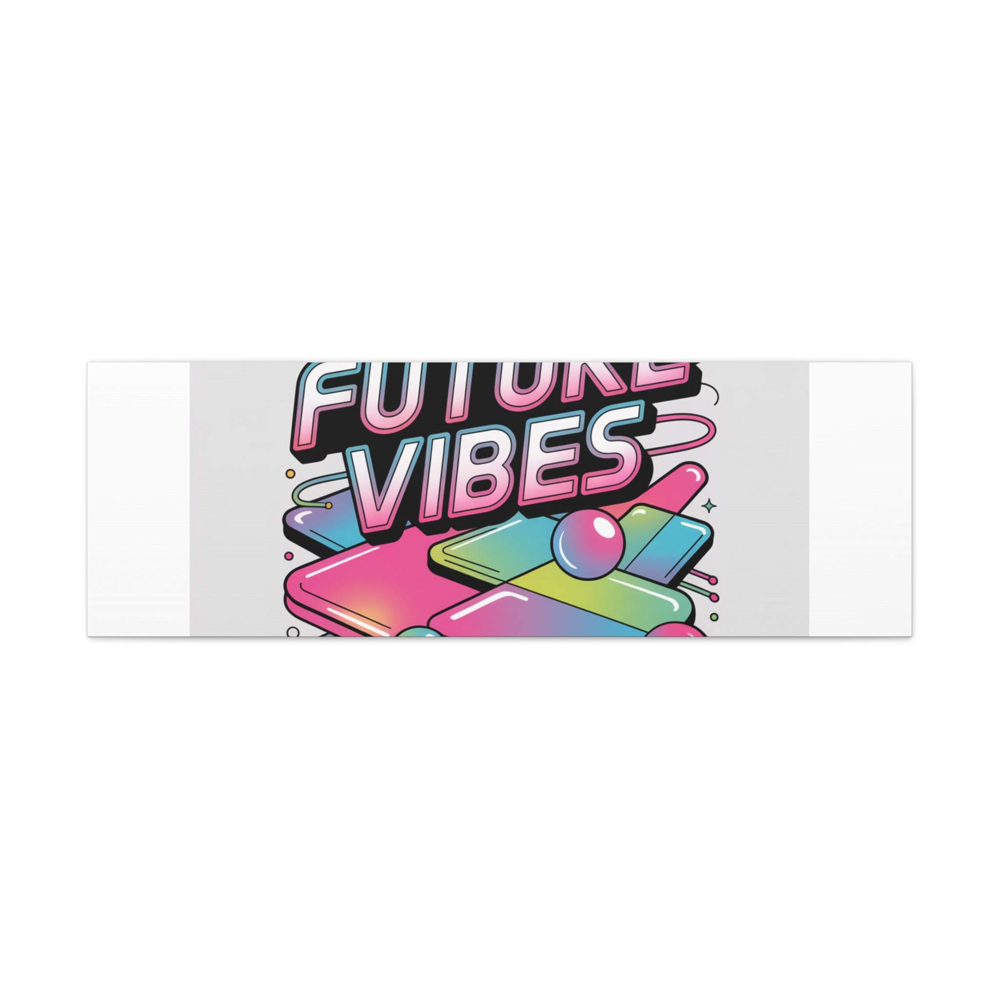 Future Vibes Canvas | Y2K Cyber Holo, Retro Tech Print