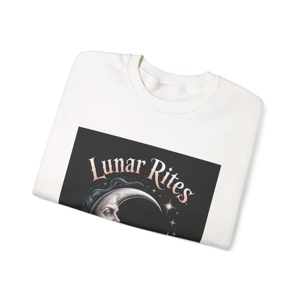 Lunar Rites Crewneck Sweatshirt | Witchy Christmas, Winter Solstice Art