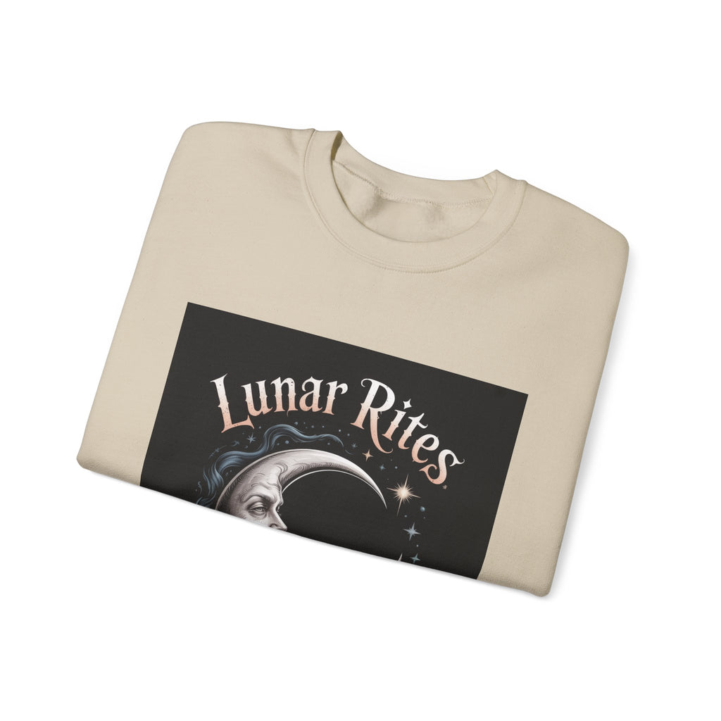 Lunar Rites Crewneck Sweatshirt | Witchy Christmas, Winter Solstice Art