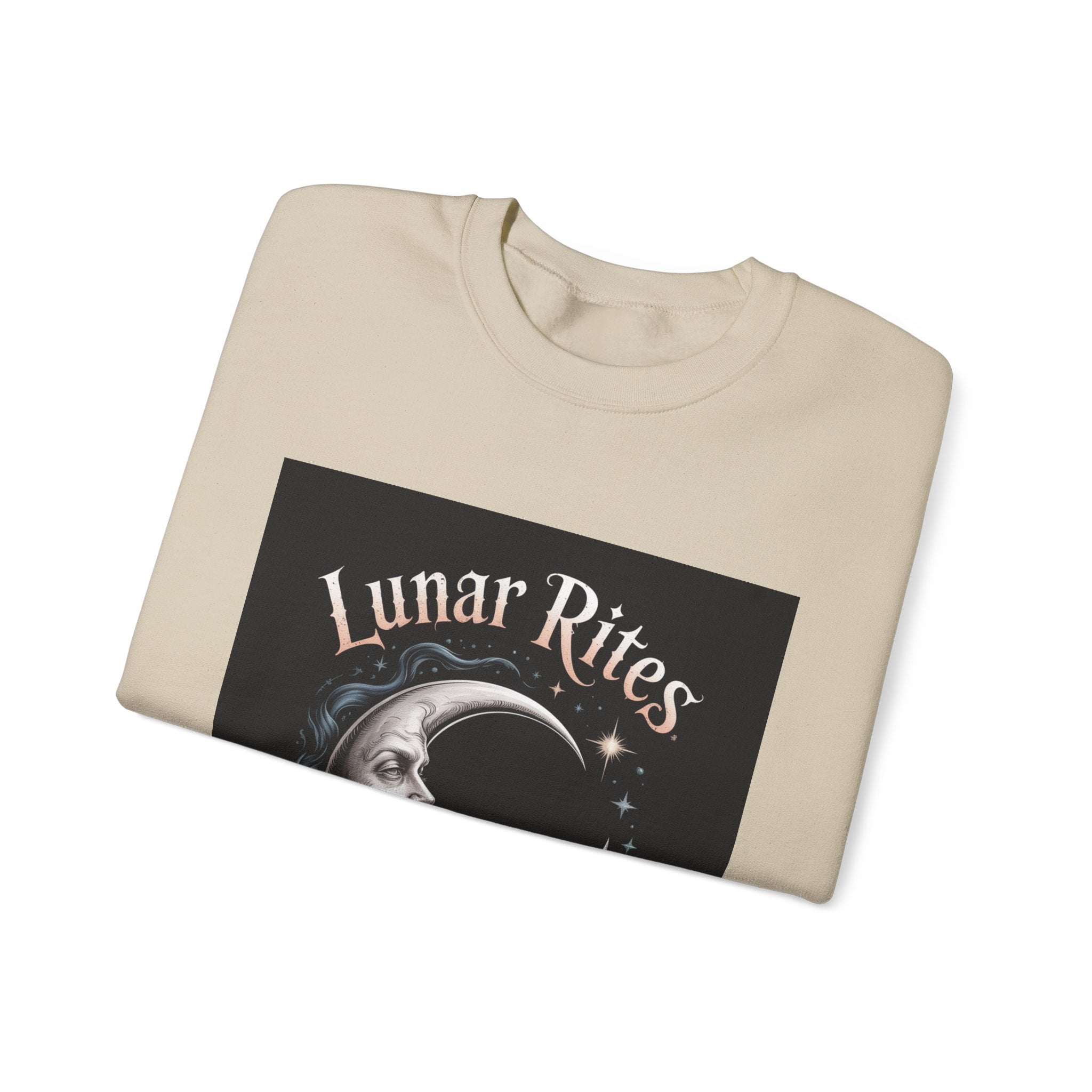 Lunar Rites Crewneck Sweatshirt | Witchy Christmas, Winter Solstice Art