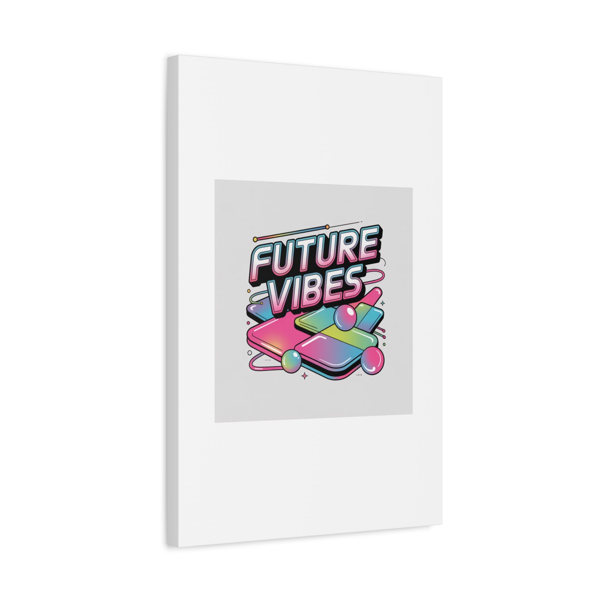 Future Vibes Canvas | Y2K Cyber Holo, Retro Tech Print