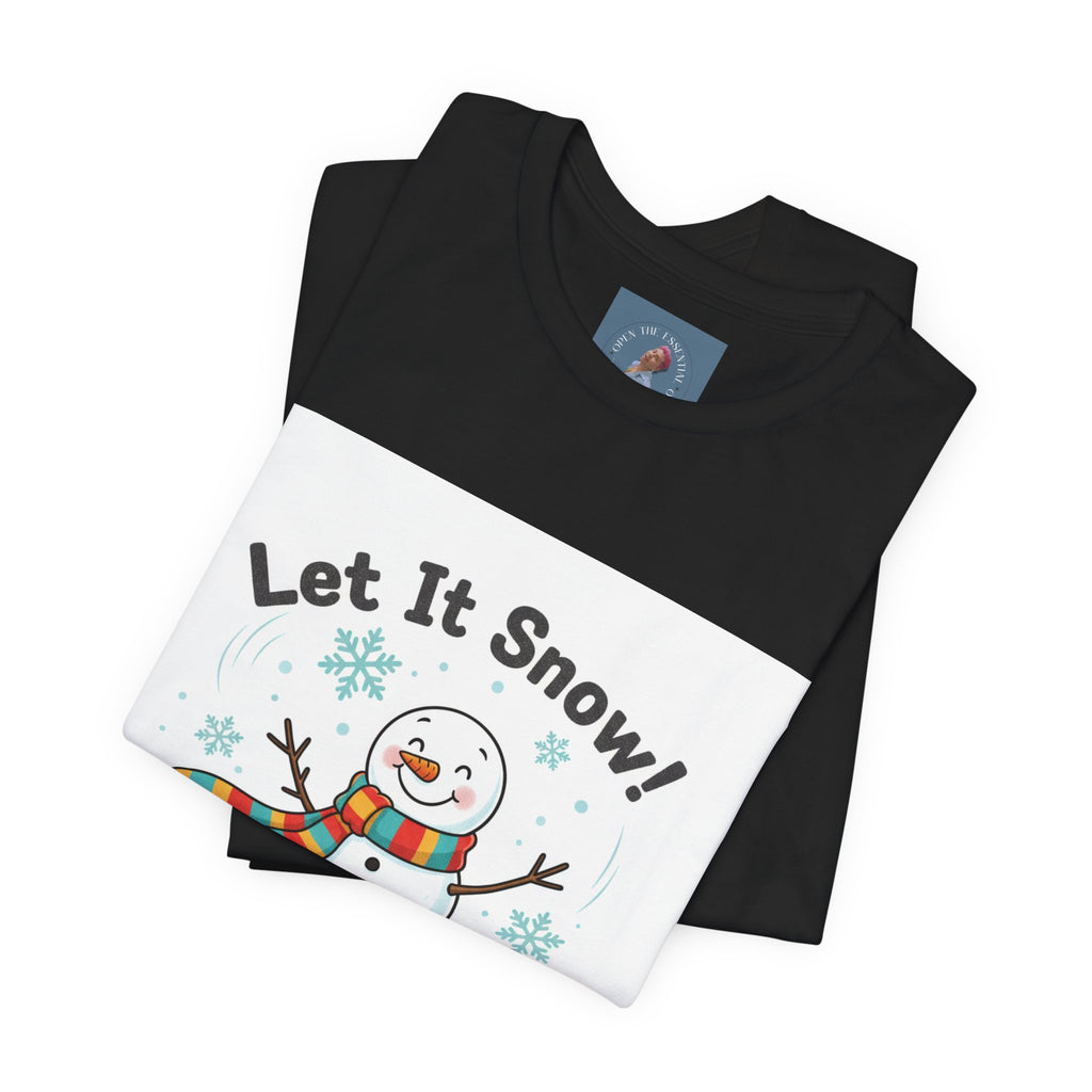 Let It Snow Snowman Tee | snow day, cozy winter shirt