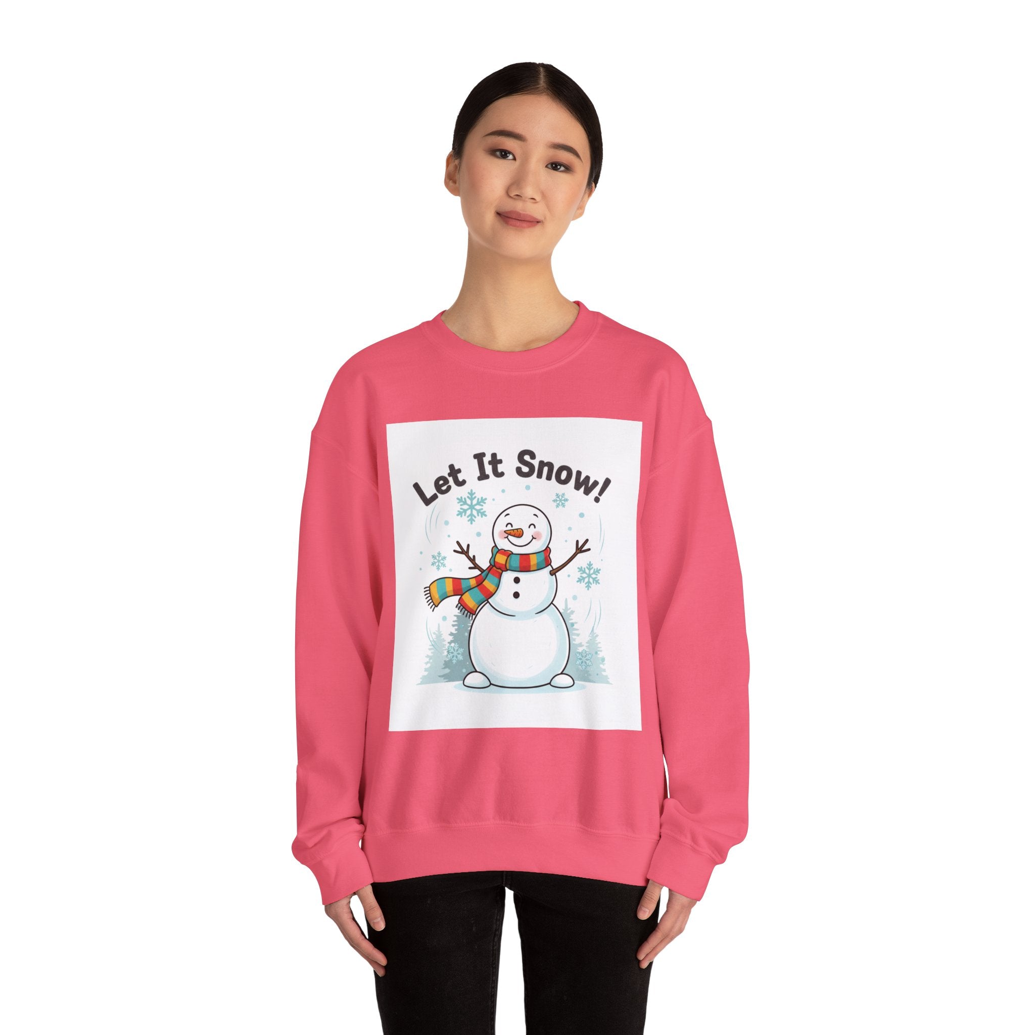 Let It Snow Snowman Sweatshirt | snow day, cozy winter shirt
