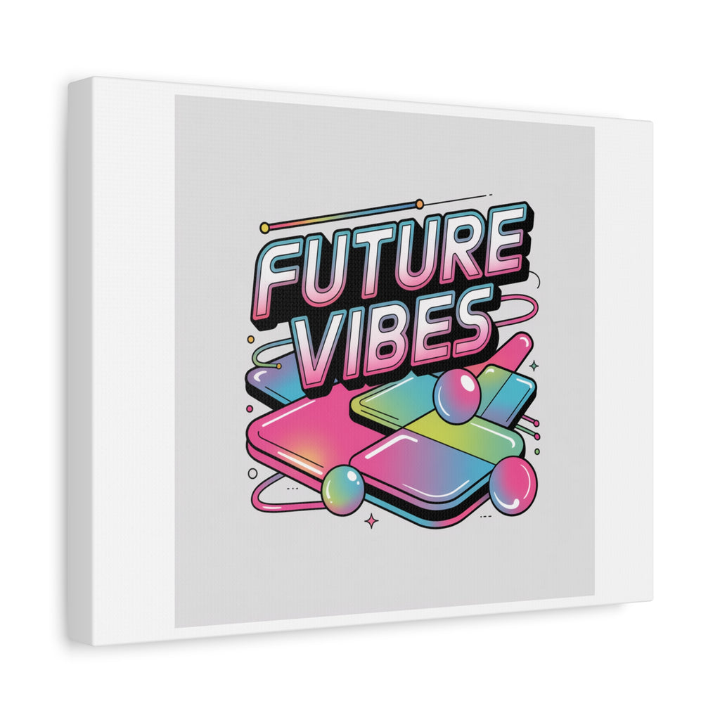Future Vibes Canvas | Y2K Cyber Holo, Retro Tech Print
