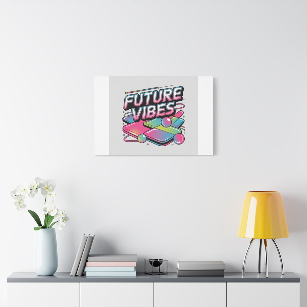 Future Vibes Canvas | Y2K Cyber Holo, Retro Tech Print