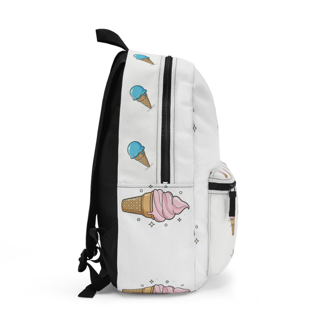 Ice Cream Cone Backpack — Cute Pink Soft Serve Pattern for Kids & Teens