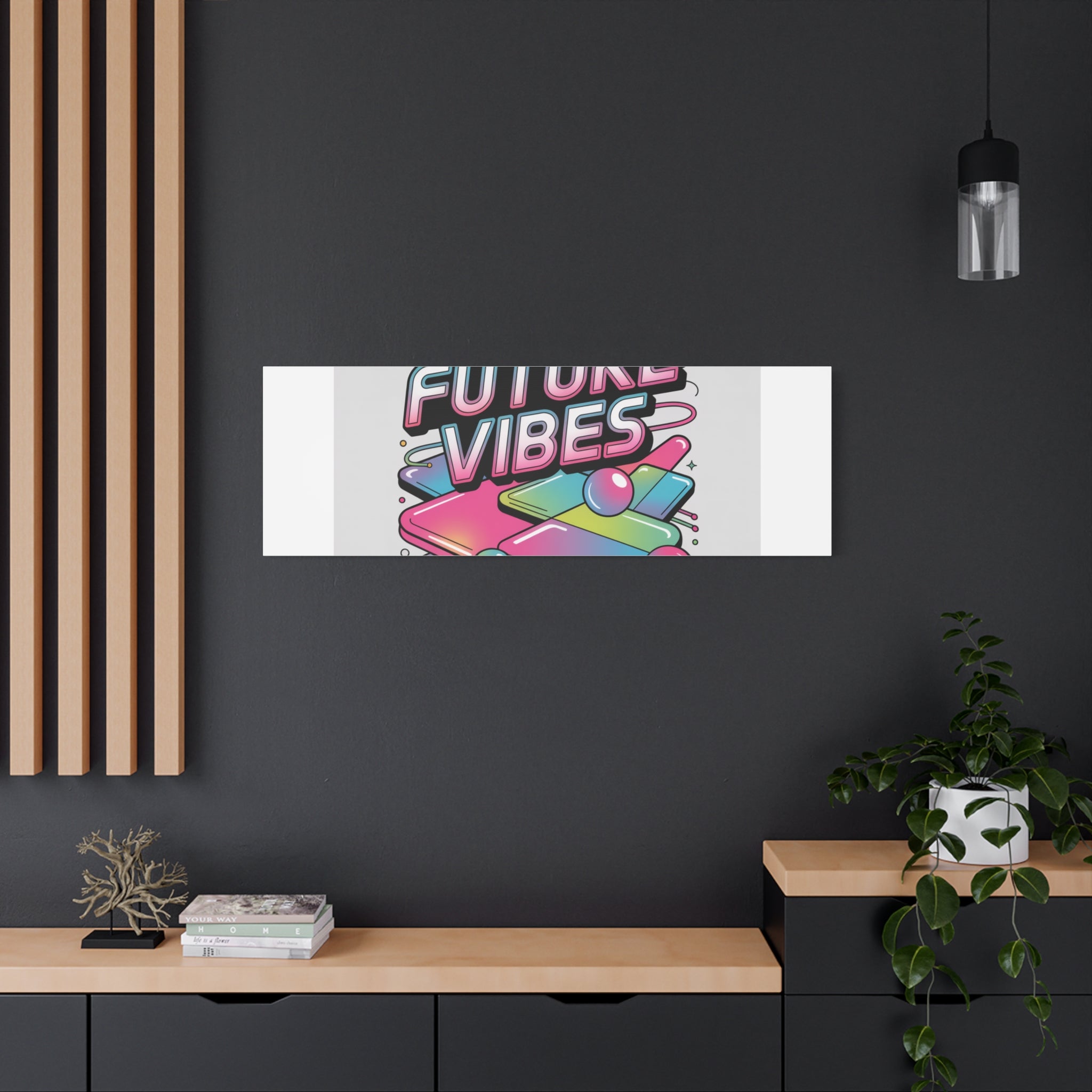 Future Vibes Canvas | Y2K Cyber Holo, Retro Tech Print