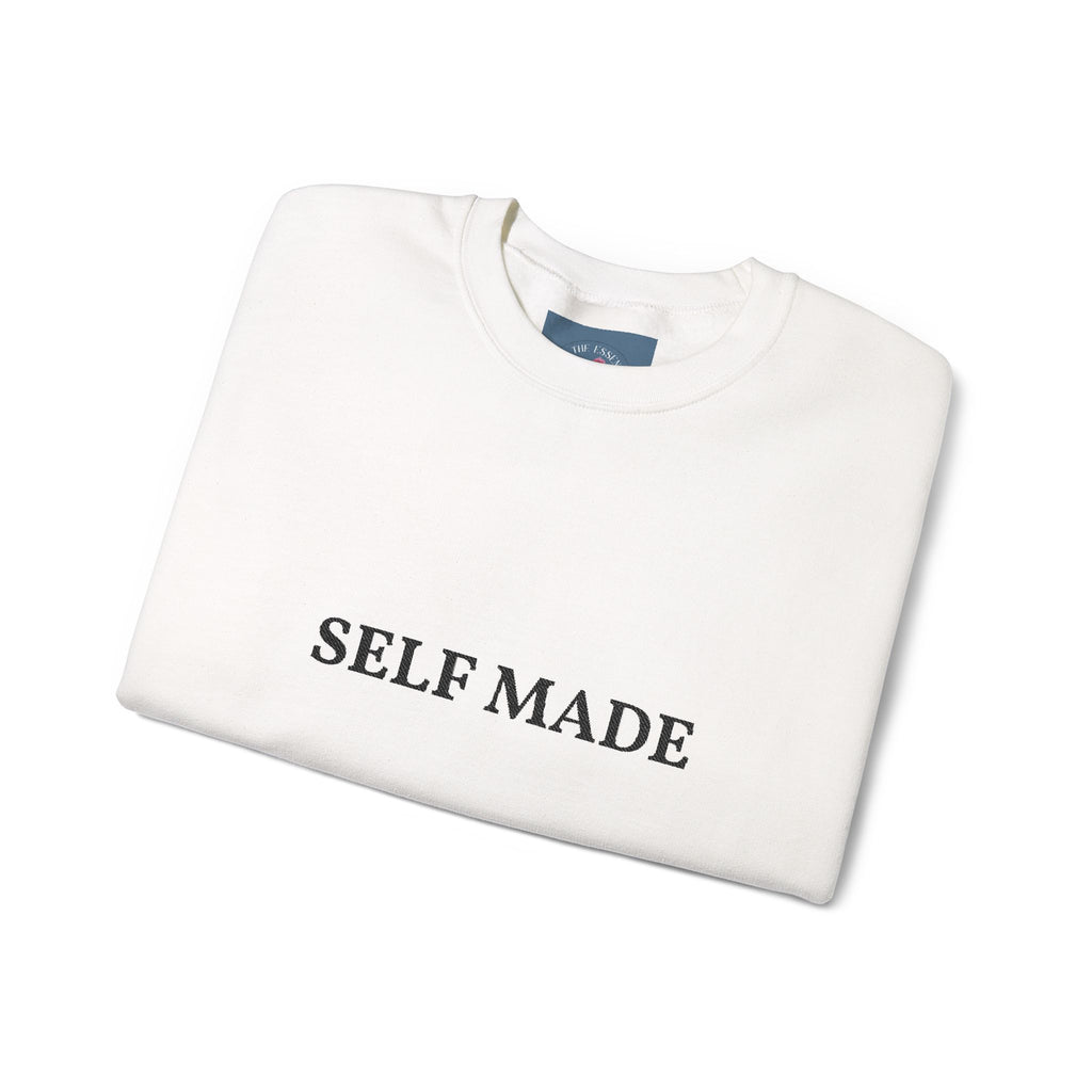Self Made Crewneck Sweatshirt — Minimal Motivational Pullover