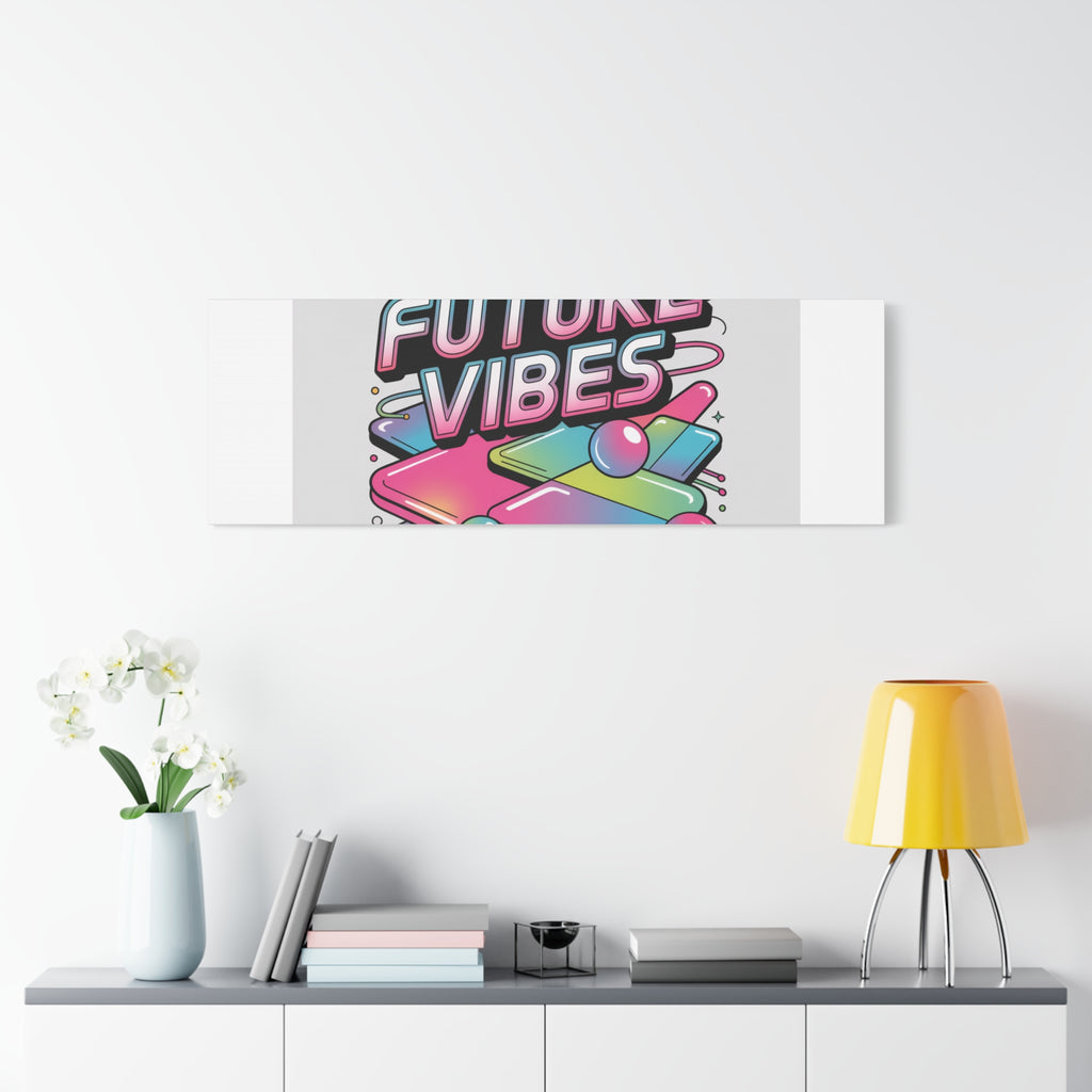 Future Vibes Canvas | Y2K Cyber Holo, Retro Tech Print