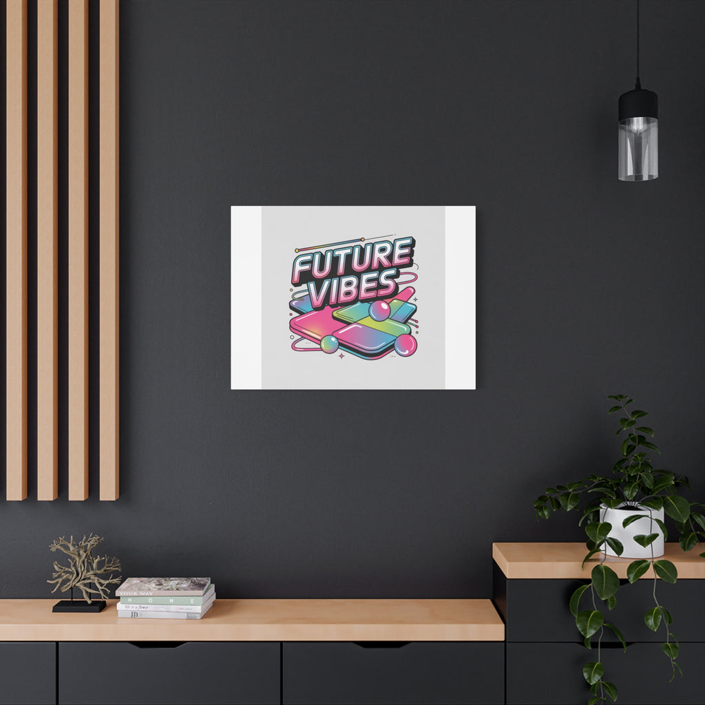 Future Vibes Canvas | Y2K Cyber Holo, Retro Tech Print