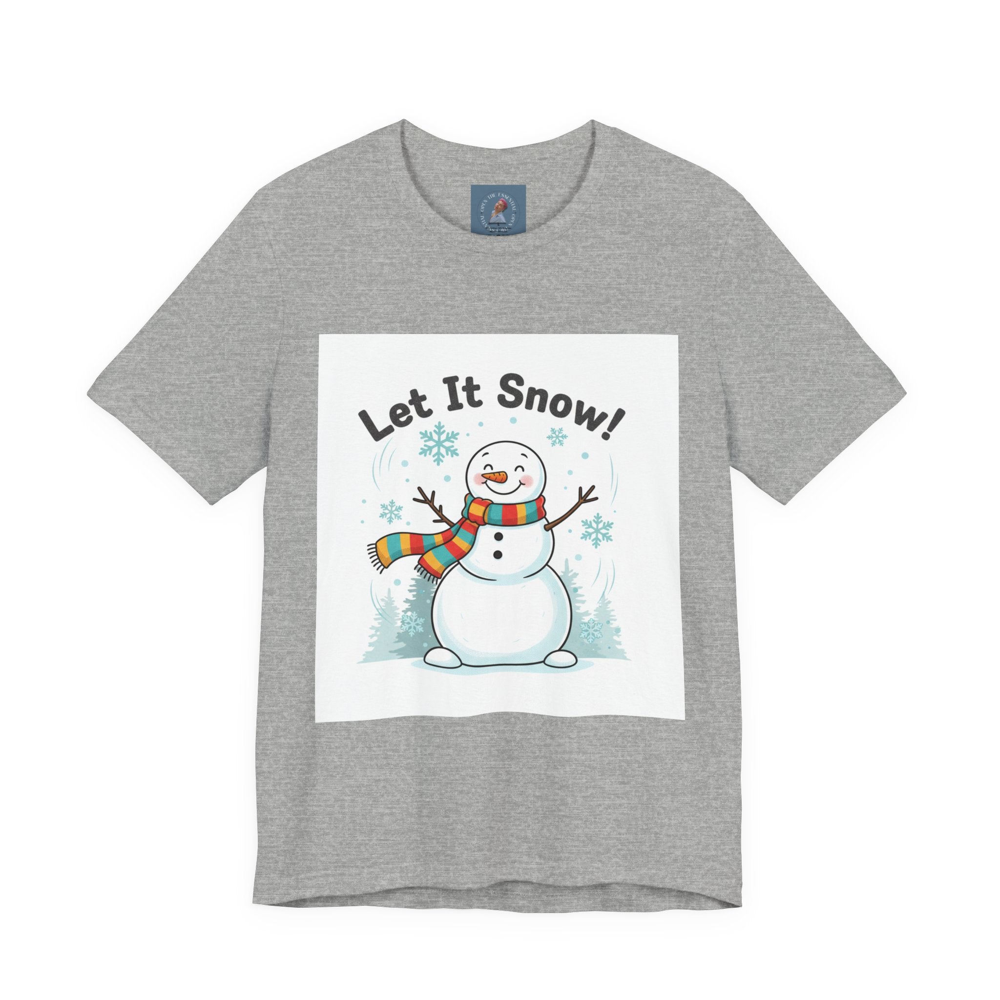Let It Snow Snowman Tee | snow day, cozy winter shirt