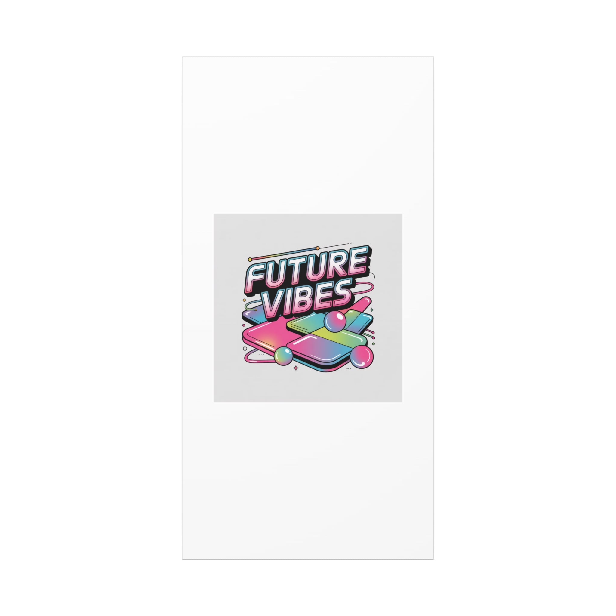Future Vibes Canvas | Y2K Cyber Holo, Retro Tech Print