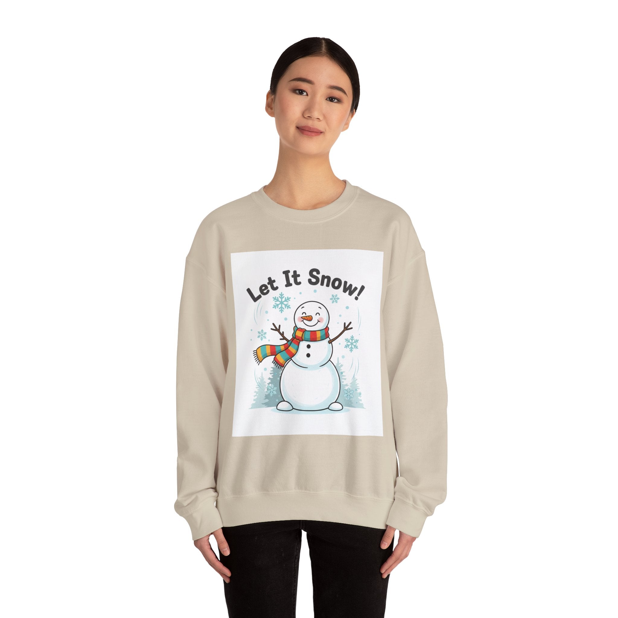 Let It Snow Snowman Sweatshirt | snow day, cozy winter shirt