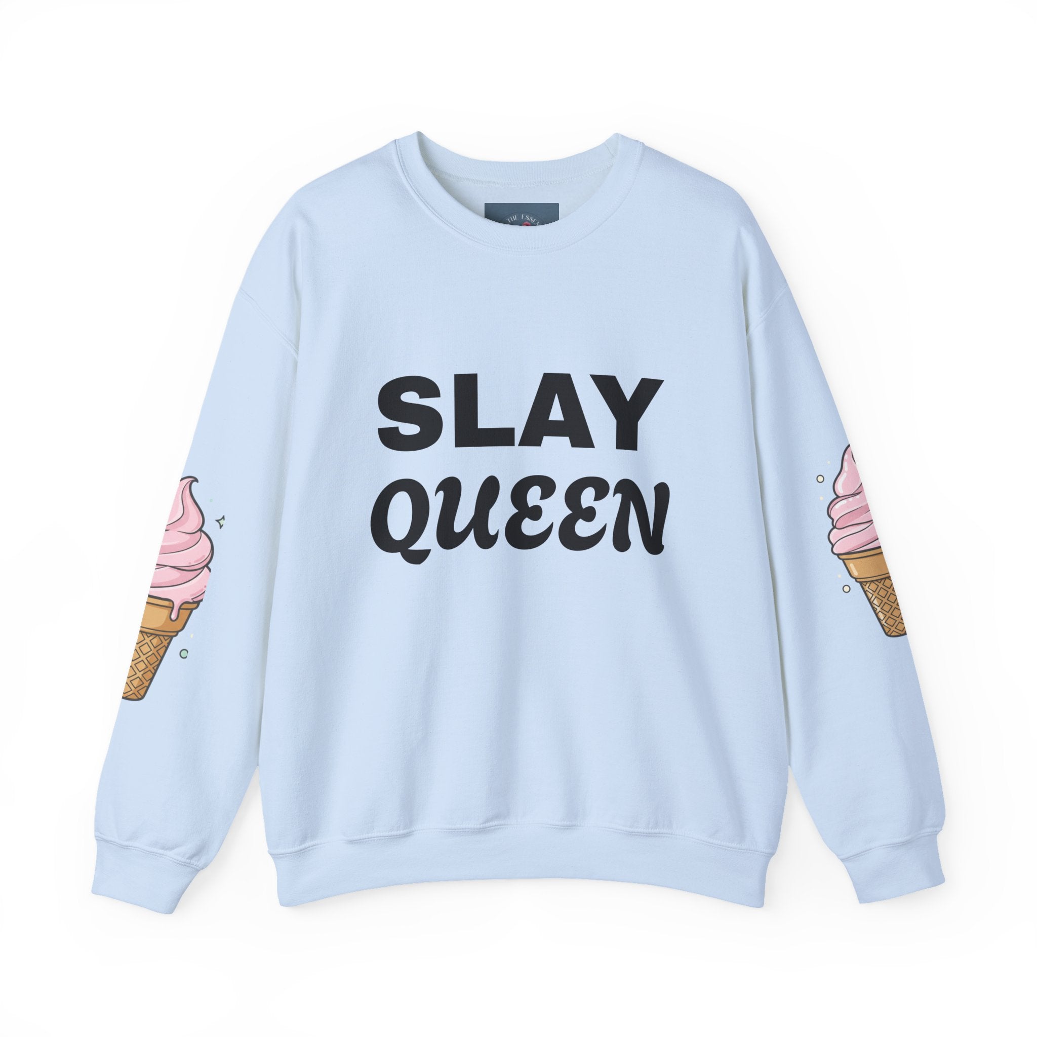 Slay Queen ICE CREAM CONE Crewneck Sweatshirt — 'Gen Z' Back Shine
