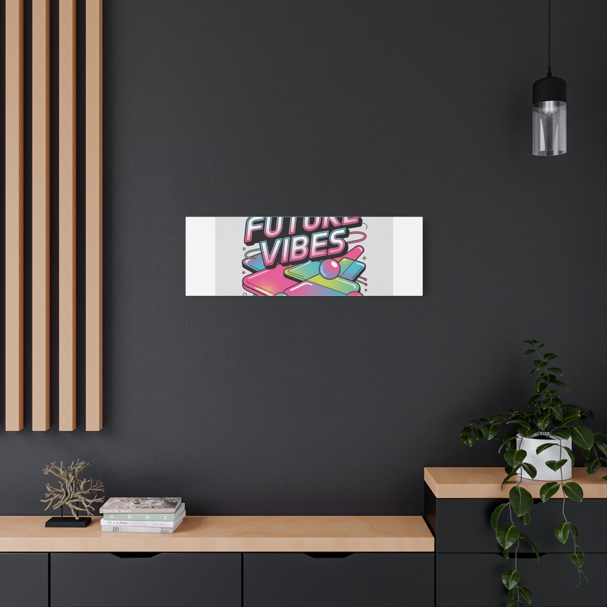 Future Vibes Canvas | Y2K Cyber Holo, Retro Tech Print