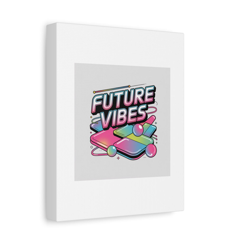 Future Vibes Canvas | Y2K Cyber Holo, Retro Tech Print