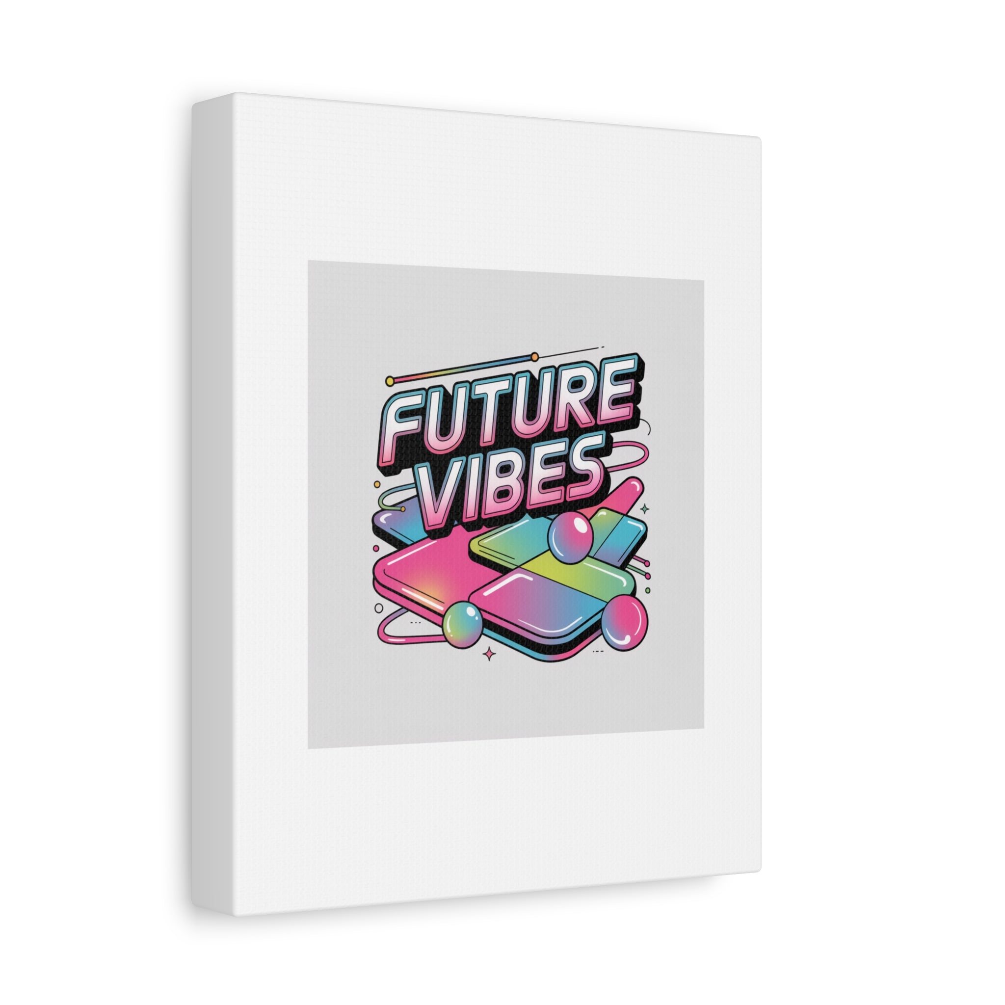 Future Vibes Canvas | Y2K Cyber Holo, Retro Tech Print