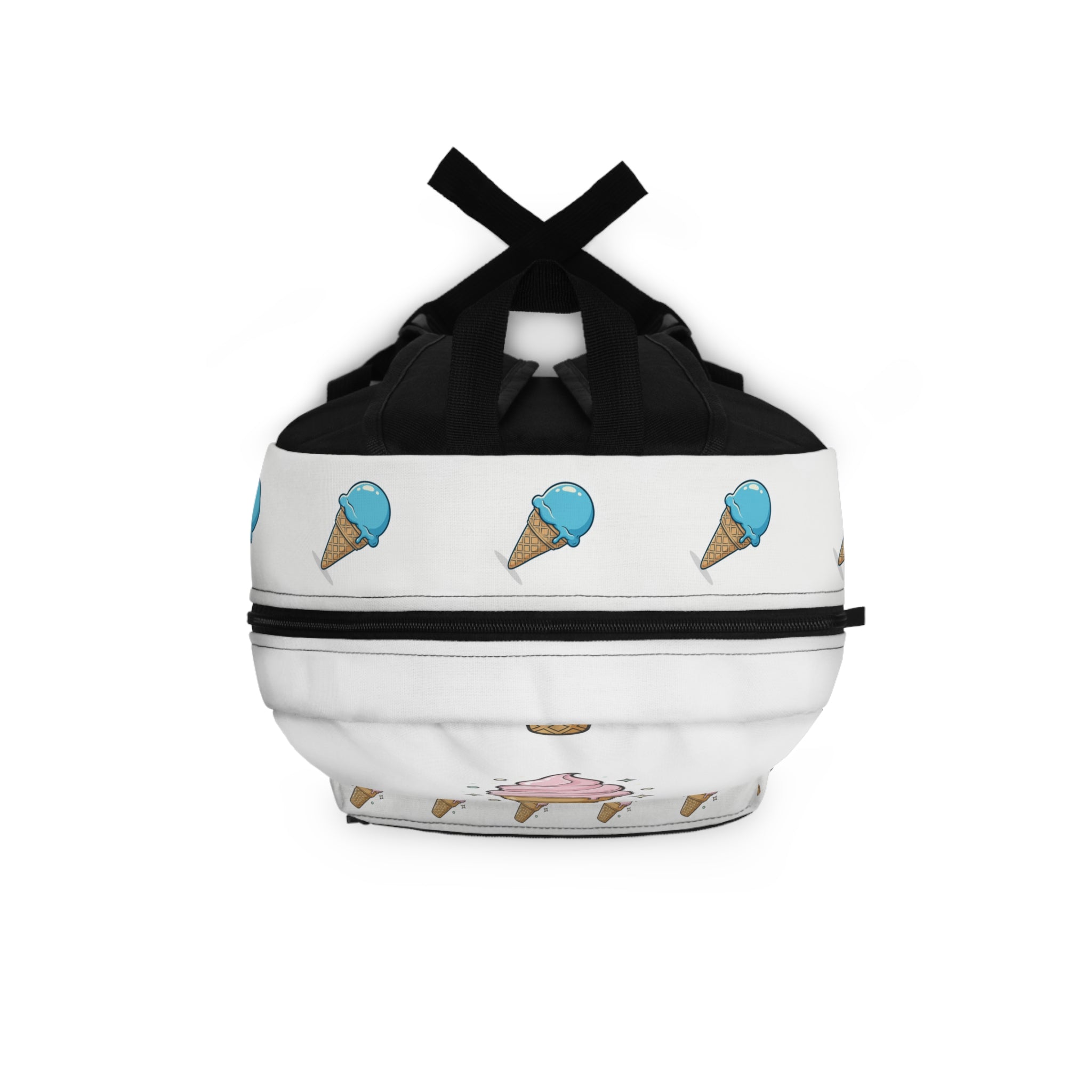 Ice Cream Cone Backpack — Cute Pink Soft Serve Pattern for Kids & Teens