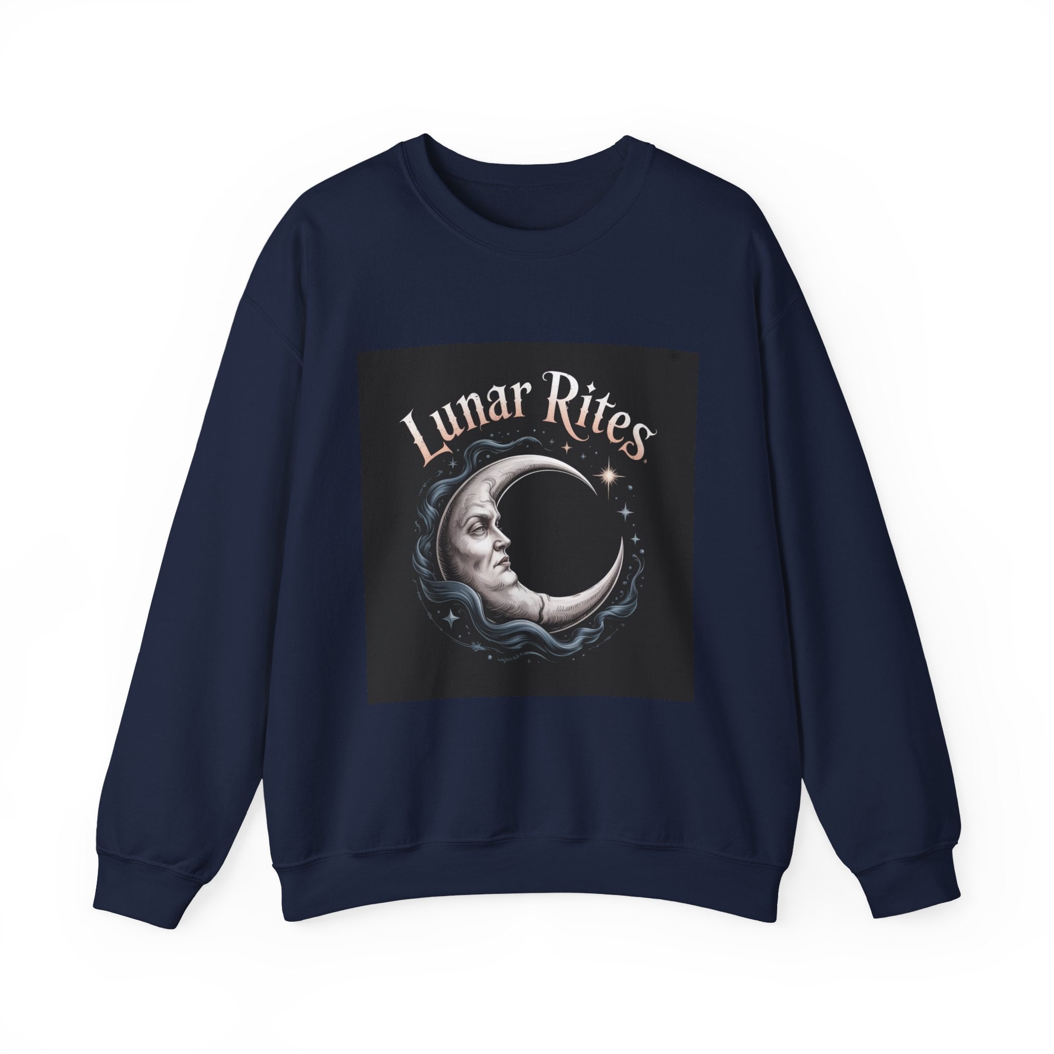 Lunar Rites Crewneck Sweatshirt | Witchy Christmas, Winter Solstice Art