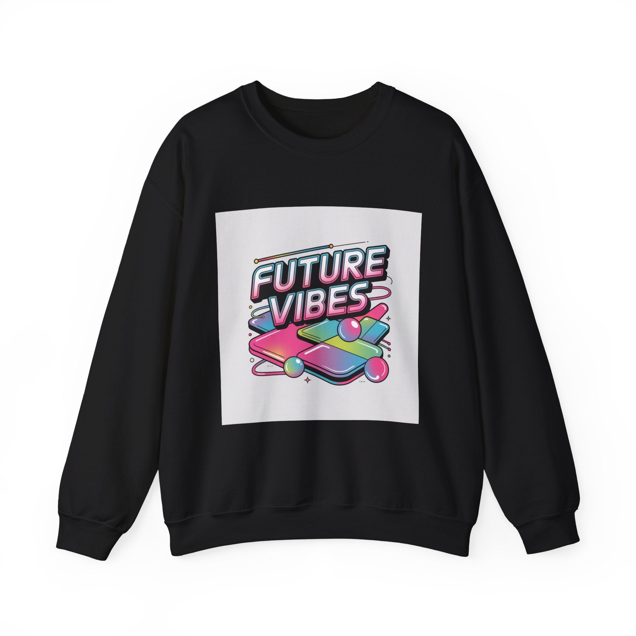 Future Vibes Crewneck Sweatshirt | Y2K Cyber Holo Retro Tech